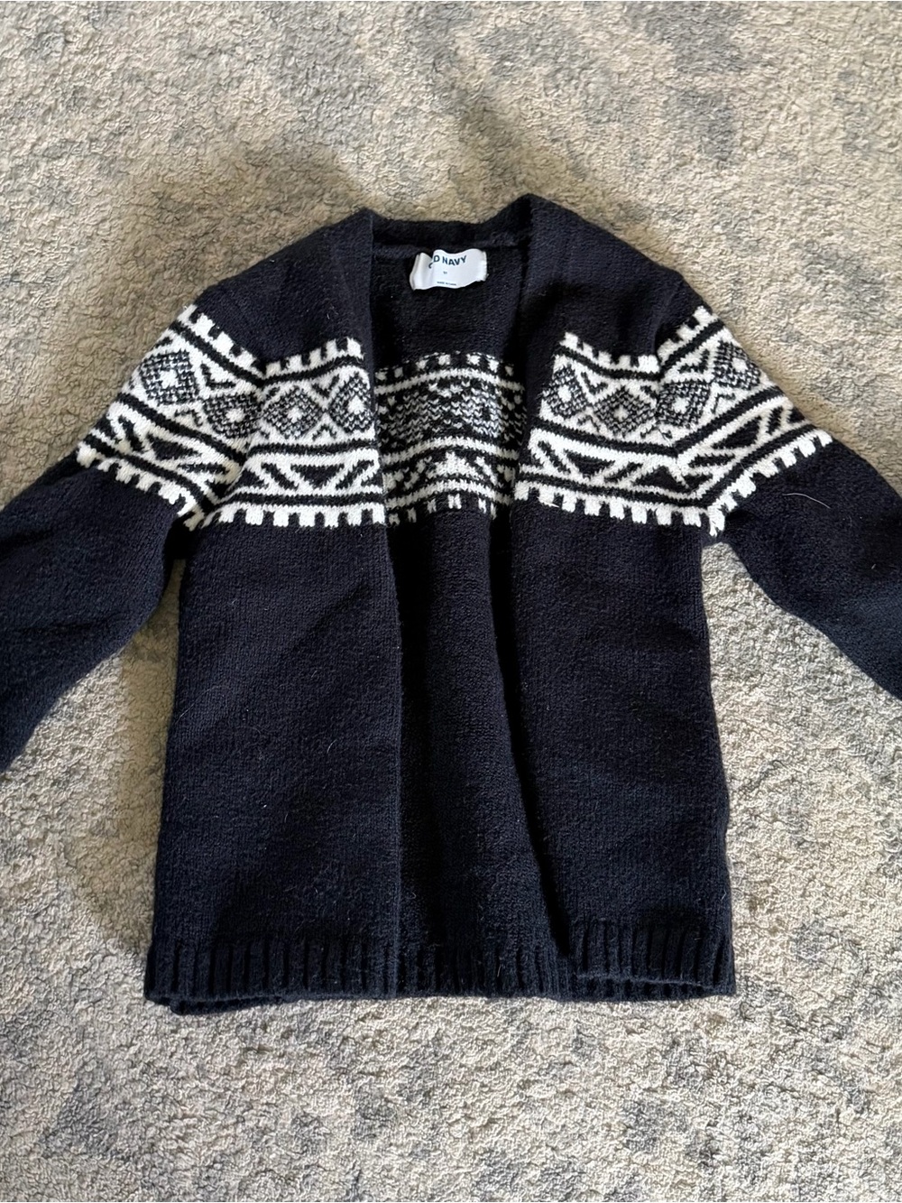 Old Navy Black & White Open Cardigan